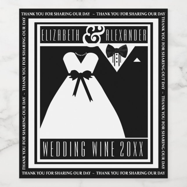 Étiquette Pour Bouteilles De Vin Mariage Invité Favoriser Vin bouteille Étiquette P (Étiquettes simples)