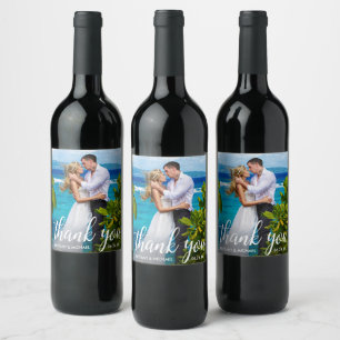 Étiquette Pour Bouteilles De Vin Mariage Merci Bride Groom Photo