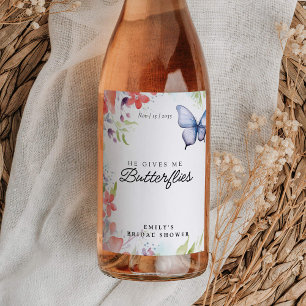 Étiquette Pour Bouteilles De Vin Mariage papillon qui me donne des papillons