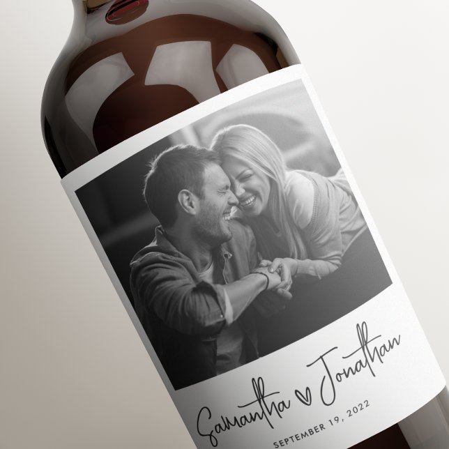 Étiquette Pour Bouteilles De Vin Mariage photo moderne (Créateur téléchargé)