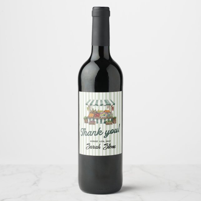 Étiquette Pour Bouteilles De Vin Mariage Récent Frais Du Marché  (Devant)