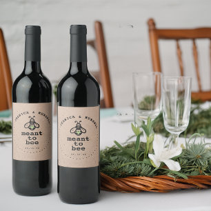Étiquette Pour Bouteilles De Vin Mariage Rustique Meant To Bee