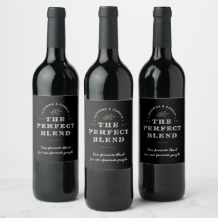 Étiquette Pour Bouteilles De Vin Mariage The Perfect Blend 