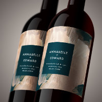 Mariage turquoise bohème moderne peint en terre cu