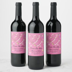 Étiquette Pour Bouteilles De Vin Mariage vintage, personnalisé