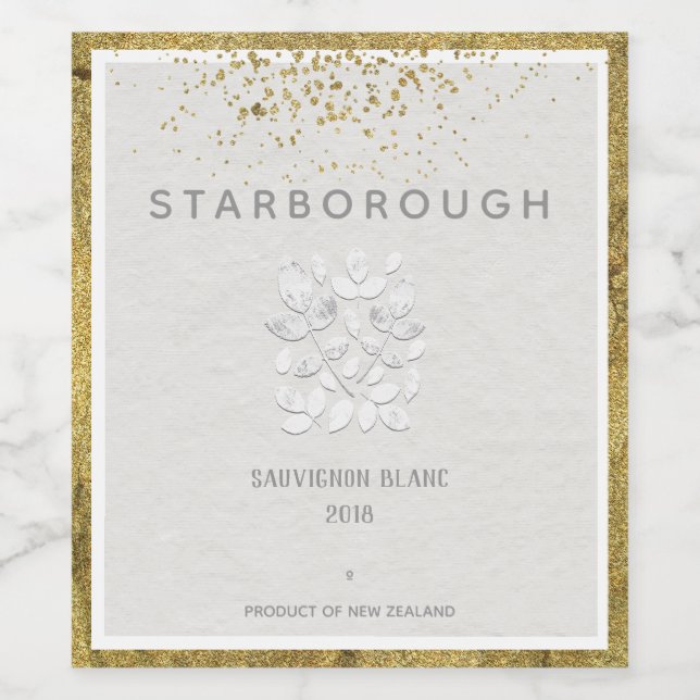 Étiquette Pour Bouteilles De Vin Mariage White Haven (Étiquettes simples)