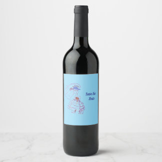 Étiquette Pour Bouteilles De Vin Mariée fan de baseball
