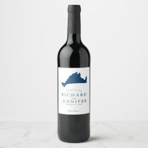 Étiquette Pour Bouteilles De Vin Marine Blue Marthas Vineyard Carte Mariage