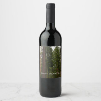 Étiquette Pour Bouteilles De Vin Mariposa Grove dans le parc national de Yosemite