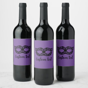 Étiquette Pour Bouteilles De Vin Mascarade masque de fête bouteille de vin personna