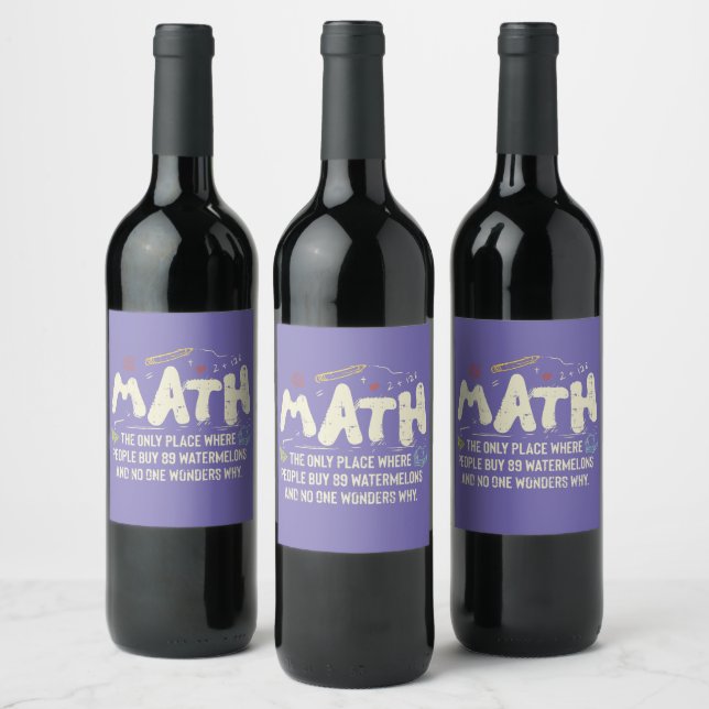 Étiquette Pour Bouteilles De Vin Mathématiques Mathématiques Mathématiques Math Ens (Bouteilles)