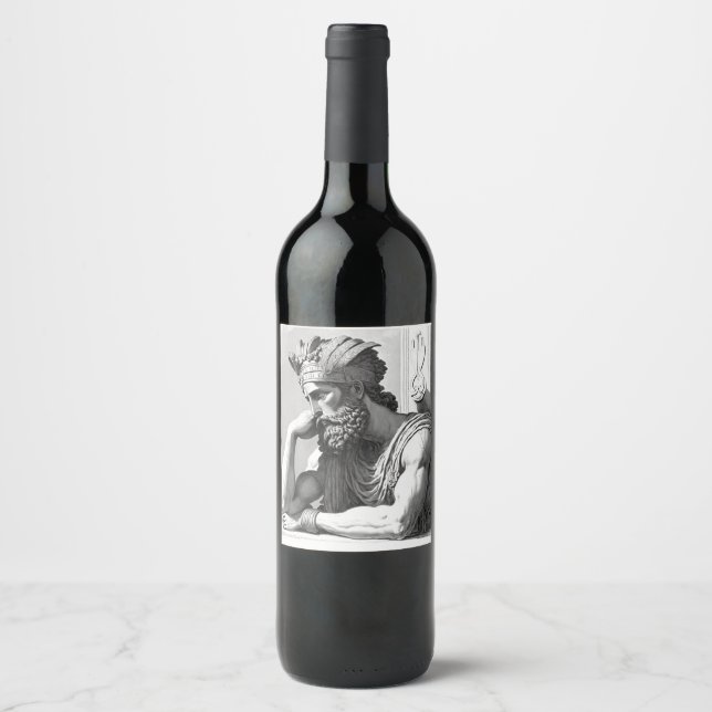 Étiquette Pour Bouteilles De Vin Mauvais signe  (Devant)