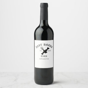 Étiquette Pour Bouteilles De Vin Meilleur boulanger jamais ajouter nom texte cuisso