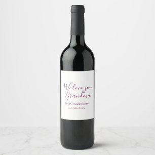 Étiquette Pour Bouteilles De Vin meilleure grand-mère toujours grands-parents cadea