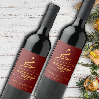 Étiquette Pour Bouteilles De Vin Meilleurs vœux pour les fêtes de fin d'année Socié