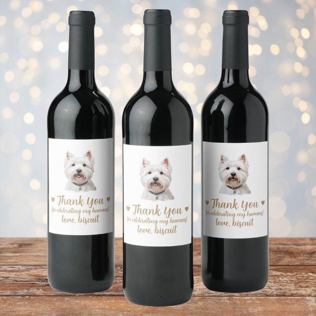 Étiquette Pour Bouteilles De Vin Merci Personnalisé Chien Je Fais Trop Mariage Vin  (Créateur téléchargé)