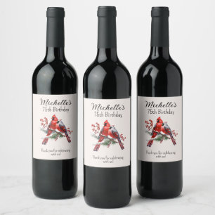 Étiquette Pour Bouteilles De Vin Merci pour les 75 ans des cardinaux rouges