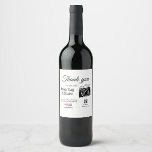 Étiquette Pour Bouteilles De Vin Merci snap tag partager média caméra ajouter résea