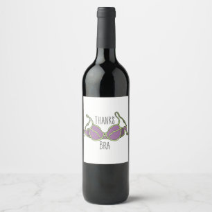 Étiquette Pour Bouteilles De Vin Merci Soutien-Gorge