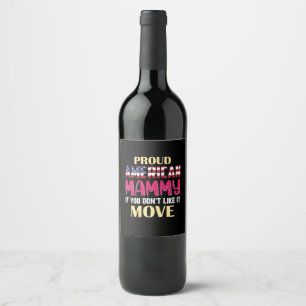 Étiquette Pour Bouteilles De Vin Mère Art Fière Maman Américaine