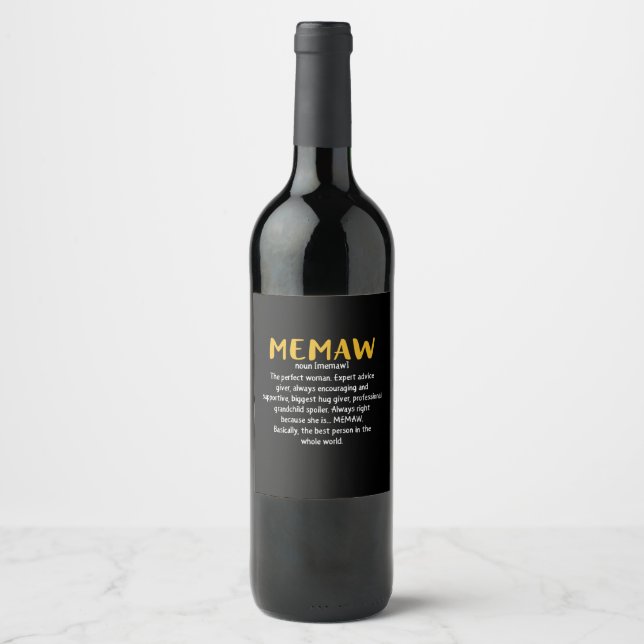 Étiquette Pour Bouteilles De Vin Mère Art Memaw Définition (Devant)