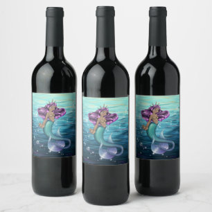 Étiquette Pour Bouteilles De Vin Mermaid Iole