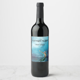 Étiquette Pour Bouteilles De Vin Mermaid Moon