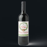 Étiquette Pour Bouteilles De Vin Merry & Bright Christmas Wreath<br><div class="desc">Un étiquette de bouteille de vin de Noël personnalisé avec une couronne d'aquarelle. Seringues de pin vert, cônes de pin et baies décoratives composent cette couronne festive. À l'intérieur de la couronne sont quelques ornements décoratifs et les mots" mai vos jours être Joyeux et lumineux. Écrit dans une police rouge...</div>