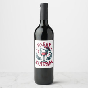 Étiquette Pour Bouteilles De Vin Merry Vins-mas drôle Noël Vins de Noël Drinkers De