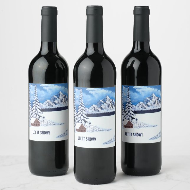 Étiquette Pour Bouteilles De Vin Merveille d'hiver (Bouteilles)