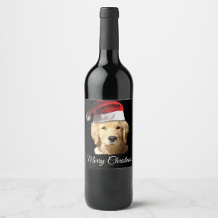 Étiquette Pour Bouteilles De Vin Merveilleux voyageur d'or de Noël
