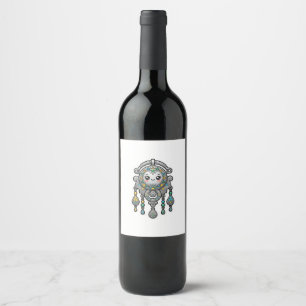 Étiquette Pour Bouteilles De Vin Mignon Kawaii Marocain Amazigh Tazarzit Autocollan