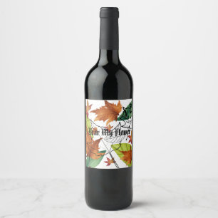 Étiquette Pour Bouteilles De Vin Mikitiez pisce nature selfloe fleur rose