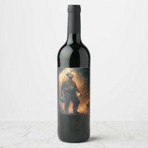 Étiquette Pour Bouteilles De Vin Mines dangereuses