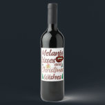 Étiquette Pour Bouteilles De Vin Mme Black Père Noël Melanin Christmas Claus Sista<br><div class="desc">Melanin Kisses voeux de Noël,  Mme Claus,  Black Mme Claus,  Melanin Miss Claus,  Strong Black Père Noël Melanin Noël Claus Hommes</div>
