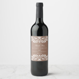 Étiquette Pour Bouteilles De Vin Mocha Brown Talavera Carrelage Style Fiesta Mariag