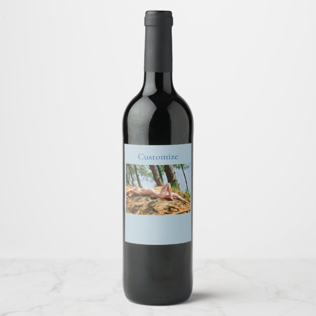 Étiquette Pour Bouteilles De Vin Modèle féminin bronzage Thunder_Cove (Devant)