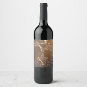 Étiquette Pour Bouteilles De Vin Moments d'amour, couple amoureux
