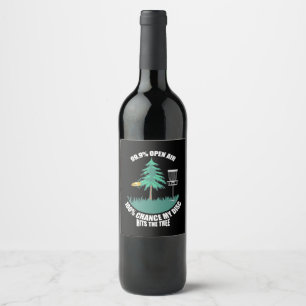 Étiquette Pour Bouteilles De Vin Mon Disque Golf Touche Les Arbres