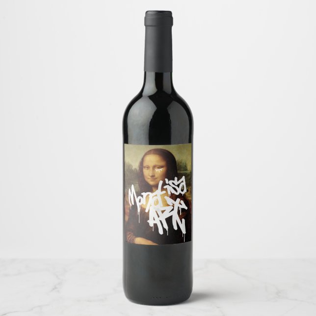 Étiquette Pour Bouteilles De Vin Mona Lisa Art (Devant)
