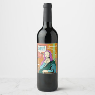 Étiquette Pour Bouteilles De Vin Mona Lisa pop art