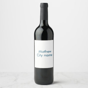 Étiquette Pour Bouteilles De Vin monogramme de lettre initiale simple ajoutez votre