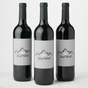 Étiquette Pour Bouteilles De Vin Monographie personnalisée de la chaîne de montagne