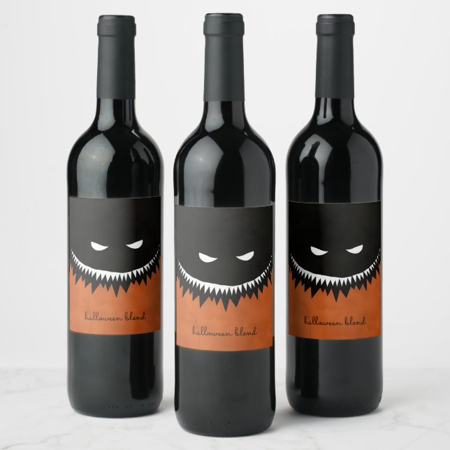 Étiquette Pour Bouteilles De Vin Monstre d'Halloween (Bouteilles)