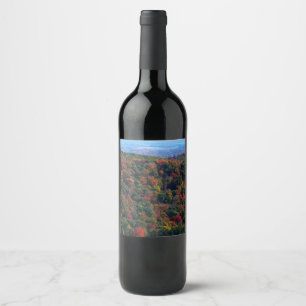 Étiquette Pour Bouteilles De Vin Montagnes des Appalaches à l'automne
