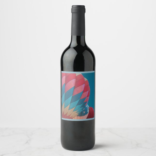 Étiquette Pour Bouteilles De Vin montgolfière (Devant)