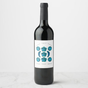 Étiquette Pour Bouteilles De Vin Motif Aquamarine