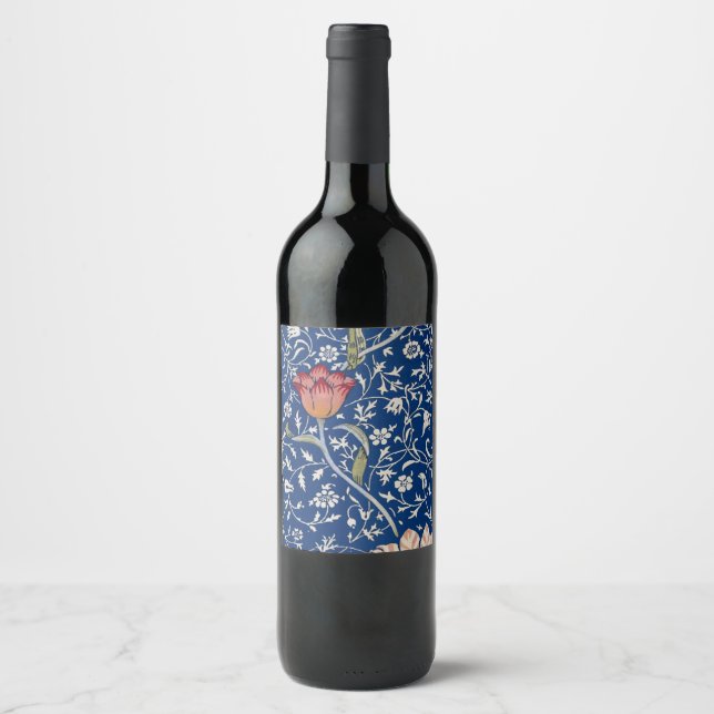 Étiquette Pour Bouteilles De Vin Motif Medway de William Morris (Devant)