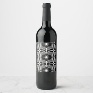 Étiquette Pour Bouteilles De Vin Motif Miroir Ombre 