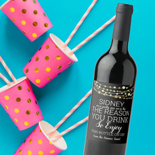 Étiquette Pour Bouteilles De Vin MOTIFS D'APPRÉCIATION DU Patron VOUS BOVEZ (Créateur téléchargé)